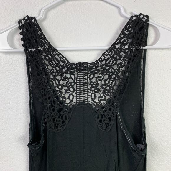 Y2K Vocal Black White Tie Dye Bling Crochet Maxi Goth Cross Dress Chest 28" Lg - Picture 7 of 9